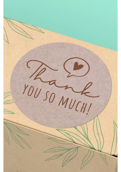 Thank You So Much Yazılıpaketleme Ambalaj Kargo Ürün Etiketi Kuşe - 90 Adet - ST2221