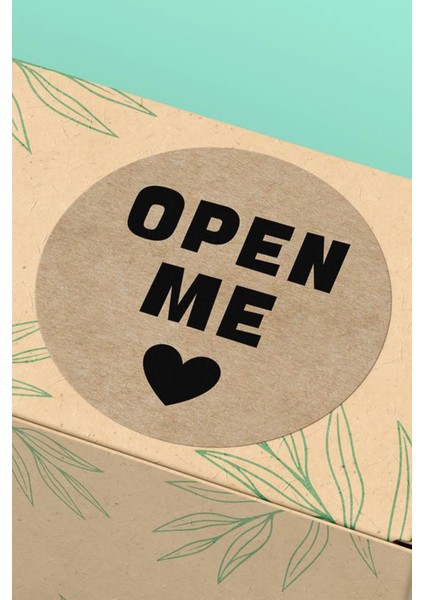 Thank You Sticker Open Me Yazılı Ambalaj Paketleme Kargo Etiketi Kuşe - 90 Adet - ST2316
