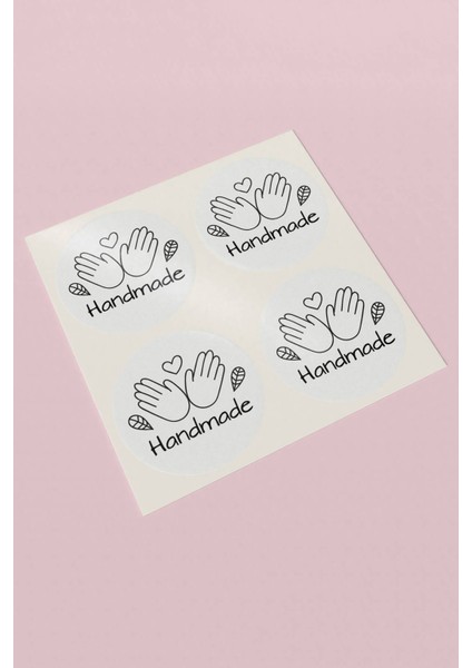 Sticker Teşekkürler Etiketi Handmade Paketleme Kargo Ambalaj Etiketi - 90 Adet - ST2375