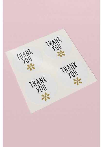 Xox Shops Thank You Sticker Teşekkürler Etiketi Ambalaj Kargo Paketleme Etiketi - Kuşe 90 Adet - ST2143