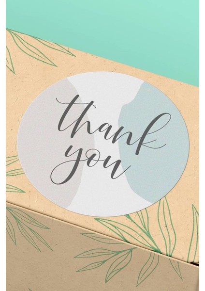 Kuşe Thank You Sticker Teşekkürler Etiketi Ambalaj Paketleme Kargo Etiketi - 90 Adet - ST2113