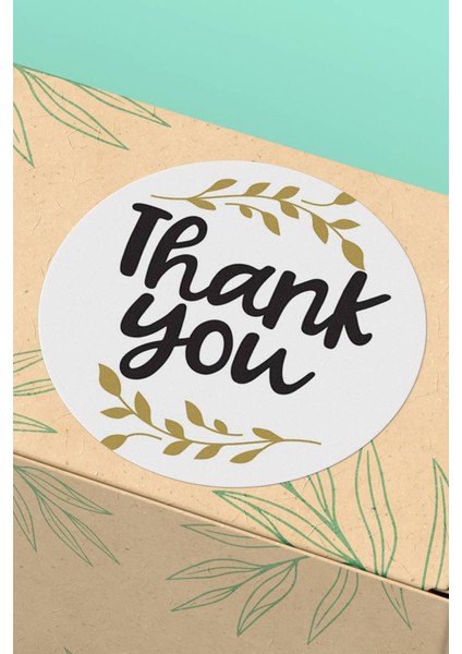 Thank You Sticker Teşekkürler Etiketi Ambalaj Paketleme Kargo Ürün Etiketi - 90 Adet - ST2135