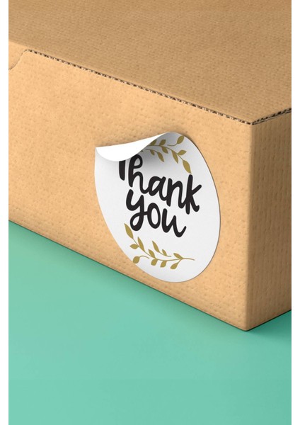 Thank You Sticker Teşekkürler Etiketi Ambalaj Paketleme Kargo Ürün Etiketi - 90 Adet - ST2135