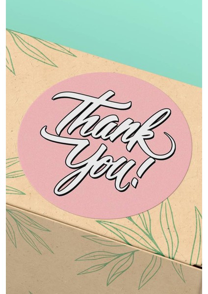 Thank You Sticker Teşekkürler Etiketi Ambalaj Kargo Paketleme Etiketi - Kuşe 90 Adet - ST2160