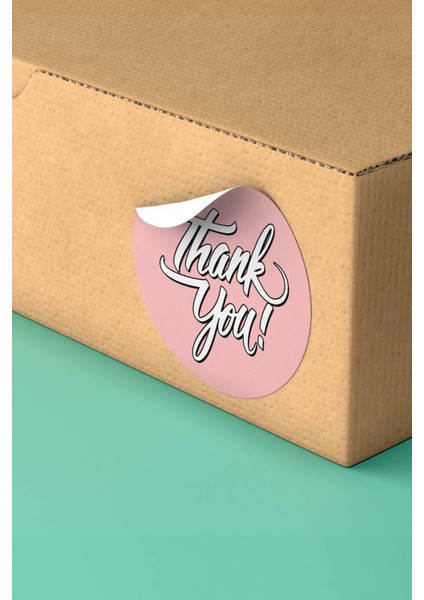 Thank You Sticker Teşekkürler Etiketi Ambalaj Kargo Paketleme Etiketi - Kuşe 90 Adet - ST2160