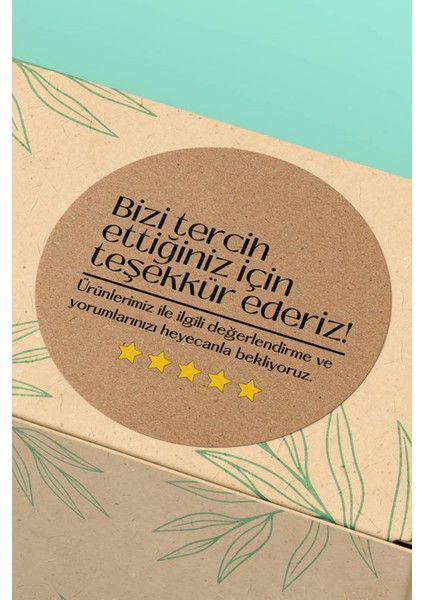 Kraft Görünümlü Yazılı Sticker - 90 Adet - ST2281