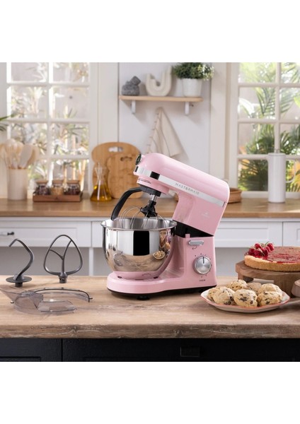 50 Hz / 60 Hz Yüksek Güclü Premium Chef Pro Çift Kollu Mutfak Şefi 1500 W Pink 2 Yıl 1000 ml ve Üze