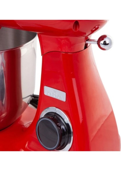 1501 - 2200 Watt Orginal Powercast Chef Döküm Stand Mikser Red Mutfak Şefi 1800W 6,2 Lt Kırmızı Pas