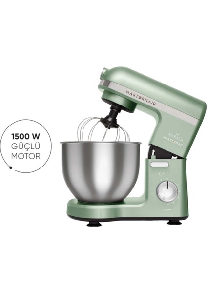 Resmi Distribütör Garantili Karaca Mastermaid Chef Cabbage Green Stand Mikser 1500 Watt 500-1500 Wa fiyatları