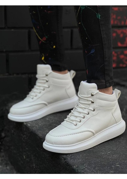 KB-0994 Kuback Beyaz Cilt Yüksek Taban Erkek Bilek Bot fiyatları