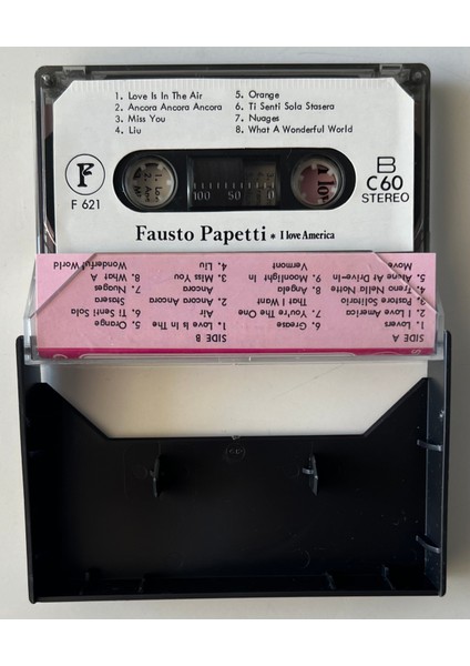 EMI Records Fausto Papepetti I Love America Kaset (Orjnal Dönem Baskı Kaset)