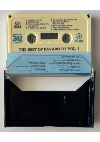 The Best Of Pavarotti Vol.1 Kaset (Orjnal Dönem Baskı Kaset)