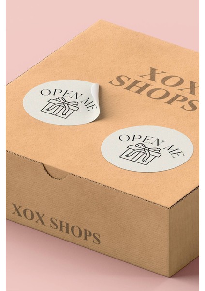 Xox Shops Thank You Sticker Open Me Yazılı    Etiketi - 90 Adet - ST2300