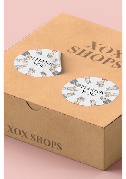 Xox Shops Thank You Sticker Teşekkürler Etiketi  Ürün  Etiketi - 90 Adet - ST2334