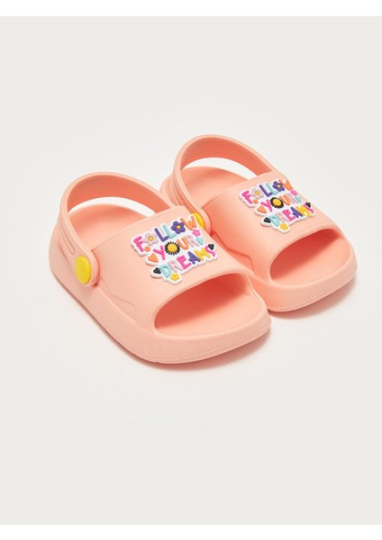 Steps Baskılı Kız Bebek Plaj Sandaleti