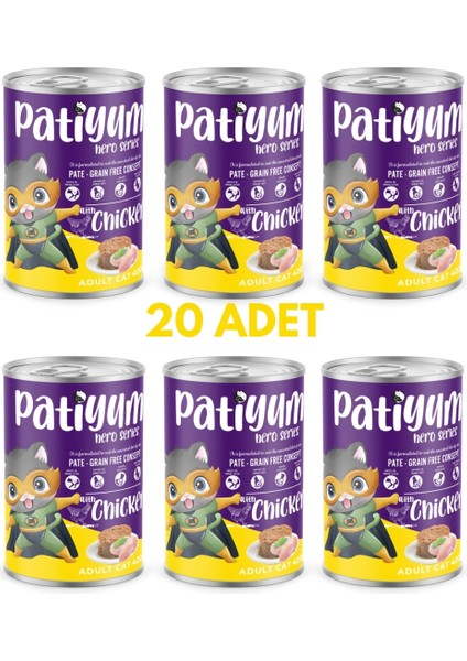 Hero Series Tavuk Etli Yetişkin Kedi Yaş Maması 400gr