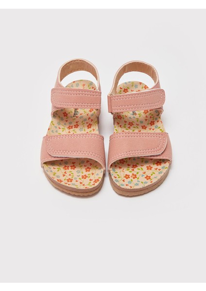 Steps Baskılı Kız Bebek Sandalet