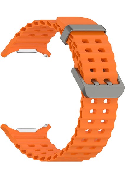 Samsung Galaxy Watch Ultra 47MM ile Uyumlu Tırtıklı Tasarım Silikon Kordon