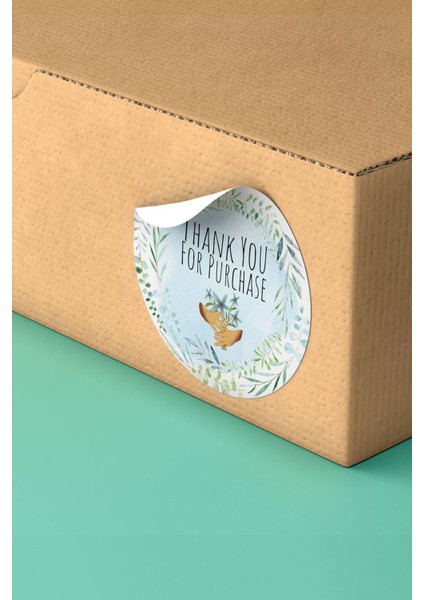 Thank You For Purchase Sticker Paketleme Ambalaj Kargo Etiketi - 90 Adet - ST2232