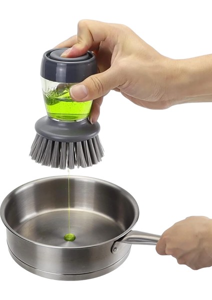 Deterjan Hazneli Kolay Bulaşık Yıkama Temizleme Fırçası Bulaşık Sünger (Lavabo, Mutfak)