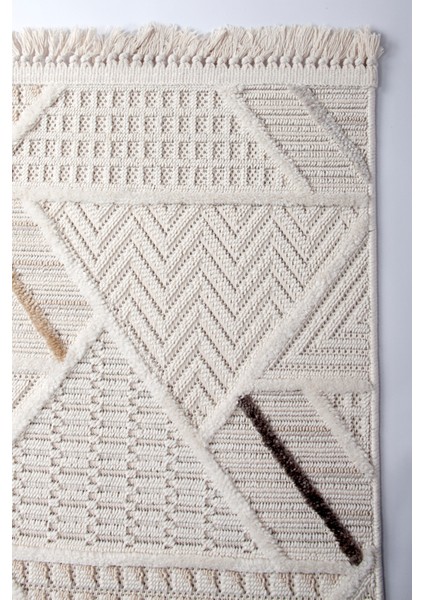 Sare 8805 Krem Hav Toz Vermez Dekoratif Halı 100 x 200 indirimleri