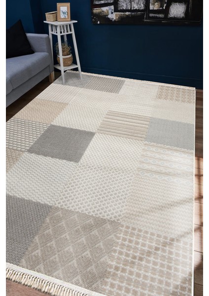 Sare 8806 Krem Hav Toz Vermez Dekoratif Halı 100 x 200