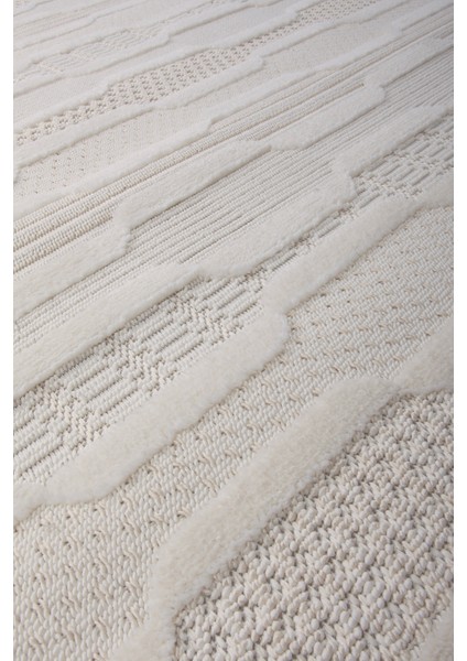 Sare 8801 Krem Hav Toz Vermez Dekoratif Halı 100 x 200 modelleri