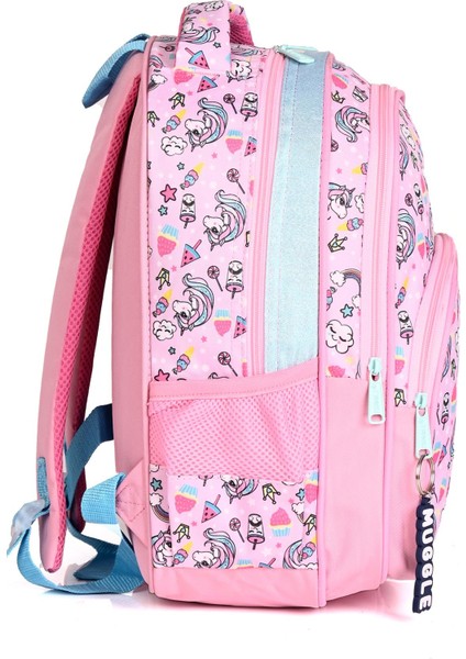 MU-003 Unicorn Okul Sırt Çantası 2'li Set Pembe fırsatları