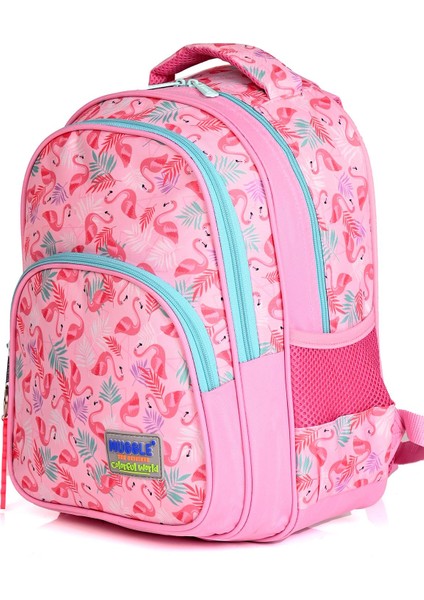MU-004 Flamingo Okul Sırt Çantası 2'li Set Pembe modelleri