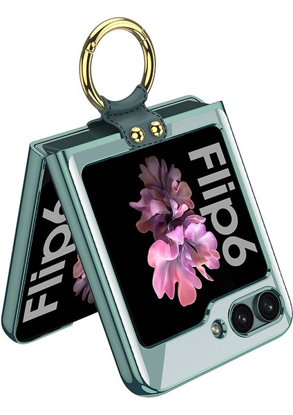 Samsung Galaxy Z Flip 6 Kılıf Zore Yüzüklü Kıpta Kapak