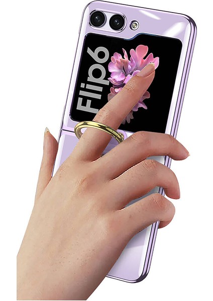Samsung Galaxy Z Flip 6 Kılıf Zore Yüzüklü Kıpta Kapak