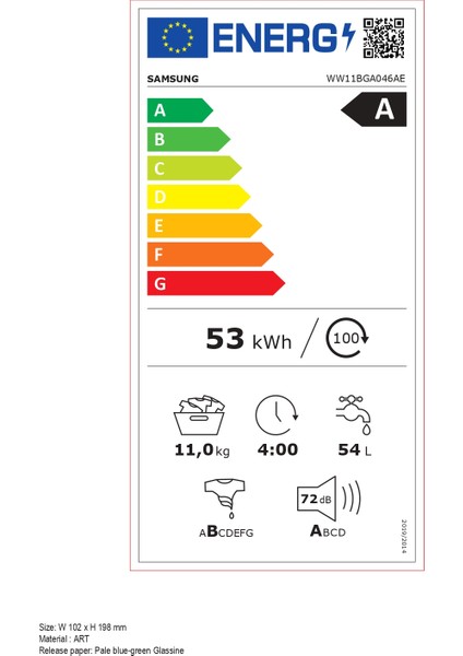 WW11BGA046AEAH A Enerji sınıfı 11 kg 1400 Devir Çamaşır Makinesi