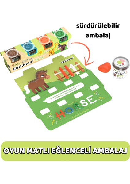 Oyun Hamuru Ecocup - (125 grx4)4'lü Set