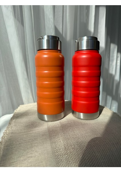 Outdoor Kamp Paslanmaz Çelik Termos 400 ml Bordo