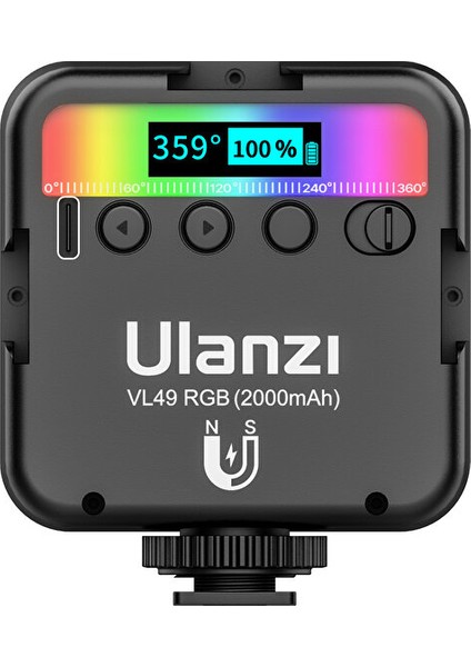 VL49 Mini Rgb LED Video Işığı - Siyah (Yurt Dışından)