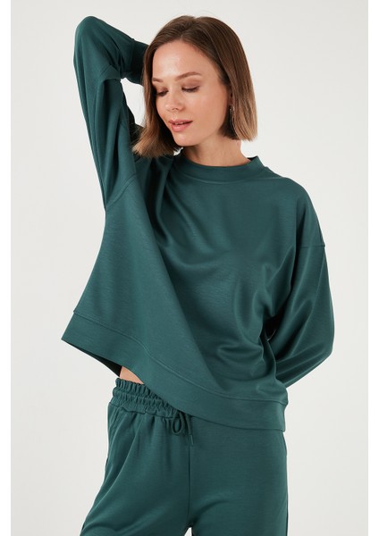 Streş Bisiklet Yaka Oversize Fit Oysho Kumaş Sweat Kadın Sweat 5865879 fiyatları