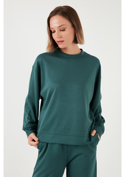 Streş Bisiklet Yaka Oversize Fit Oysho Kumaş Sweat Kadın Sweat 5865879 indirimleri