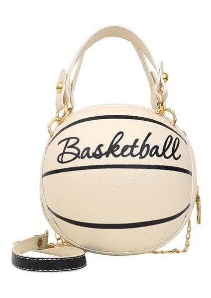 Basketbol Şekli Zincir Tasarım Askılı Çanta Kadın Moda Omuz Çantası (Yurt Dışından)