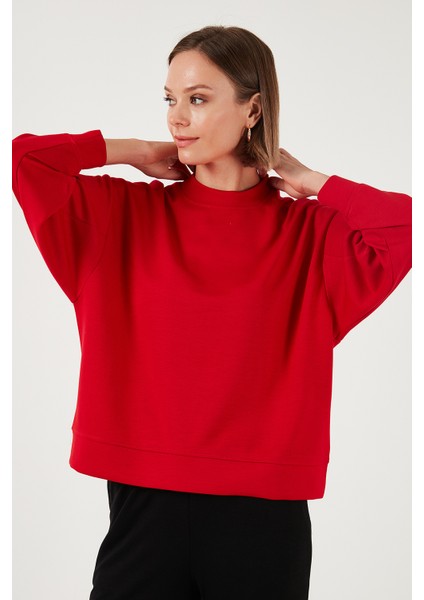 Streş Bisiklet Yaka Oversize Fit Oysho Kumaş Sweat Kadın Sweat 5865879 fiyatları