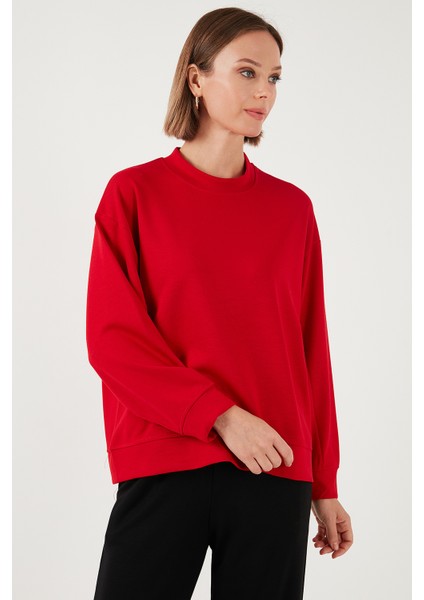 Streş Bisiklet Yaka Oversize Fit Oysho Kumaş Sweat Kadın Sweat 5865879 fırsatları