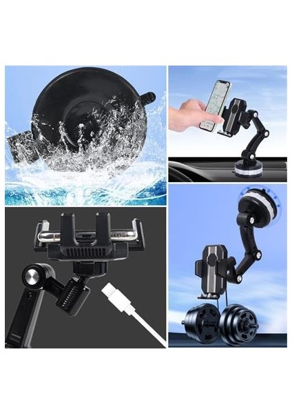 Sanec Jel Vantuzlu Cama Takılabilen Güçlü 360 Derece Dönebilen Ayarlanabilir Araç Içi Vantuzlu Telefon Tutucu modelleri
