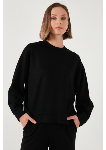 Streş Bisiklet Yaka Oversize Fit Oysho Kumaş Sweat Kadın Sweat 5865879 fırsatları