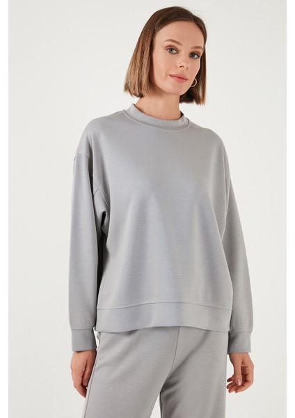 Streş Bisiklet Yaka Oversize Fit Oysho Kumaş Sweat Kadın Sweat 5865879 indirimleri