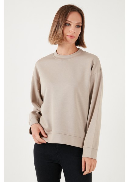 Streş Bisiklet Yaka Oversize Fit Oysho Kumaş Sweat Kadın Sweat 5865879 fiyatları