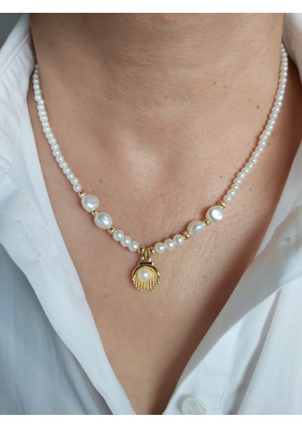 Istiridye Uçlu Tasarım Inci Kolye fiyatları