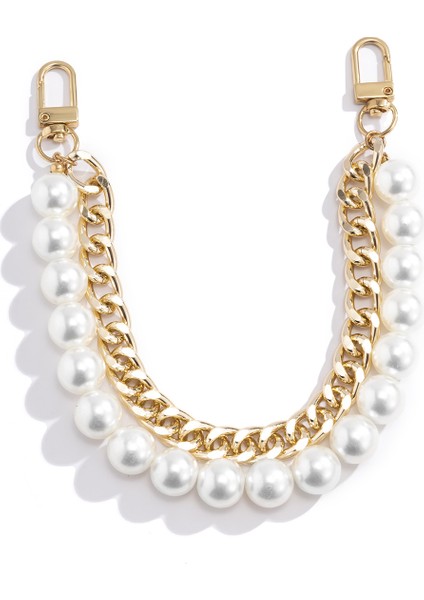 Aksesuarlar: Inci Çift Zincirli Çanta Çanta Zinciri Metal Aksesuarları Kadın (Yurt Dışından)