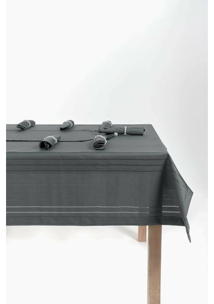 Colber Masa Örtüsü Füme Yemek Sunum Takımı 26 Parça