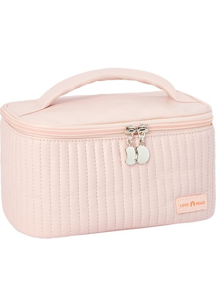 Pu Taşınabilir Makyaj Çantası Kozmetik Saklama Çantası Kozmetik Çantası Büyük Kapasiteli (Yurt Dışından)