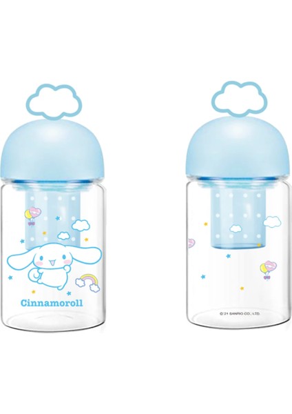 Sanrio Lisanslı Süzgeçli Borosilikat Cam Şişe - Cinnamoroll