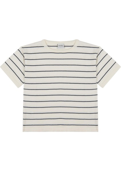 Lacivert Çizgili Triko Şortlu Set modelleri